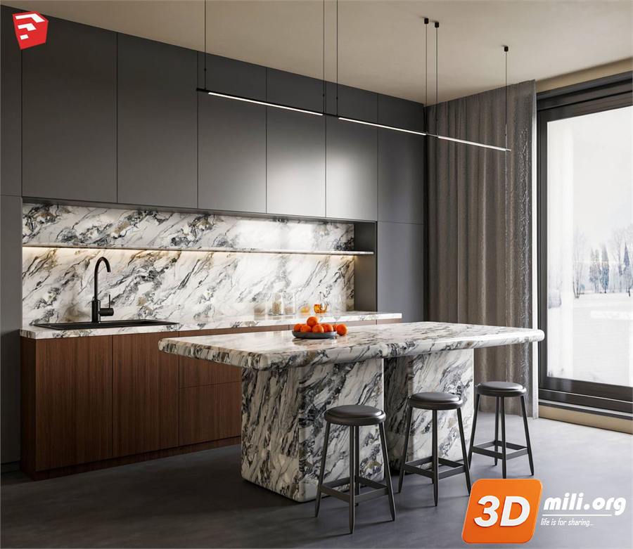 Kitchen island Skp Files